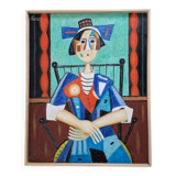 Roland Chanco (1924-2017), friend of Picasso - Oil on canvas - Olivia