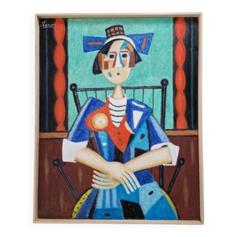 Roland Chanco (1924-2017), friend of Picasso - Oil on canvas - Olivia