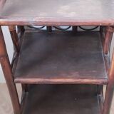 Rattan shelf, bamboo, 70s
