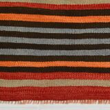 3x12 Kilim Long Striped Vintage Kilim Runner Rug For Hallway, 77x360 Cm