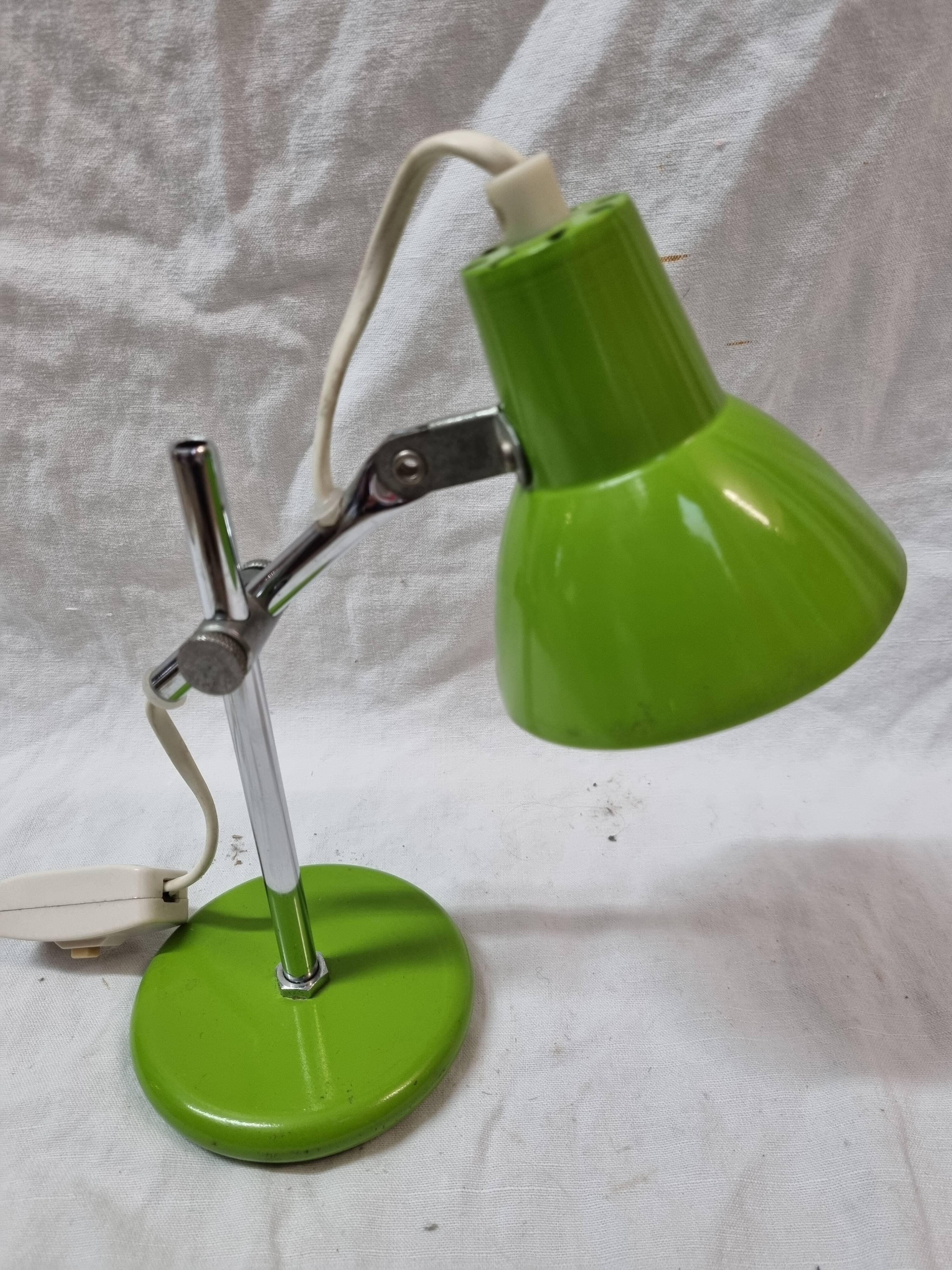 1970 metal casserole desk lamp