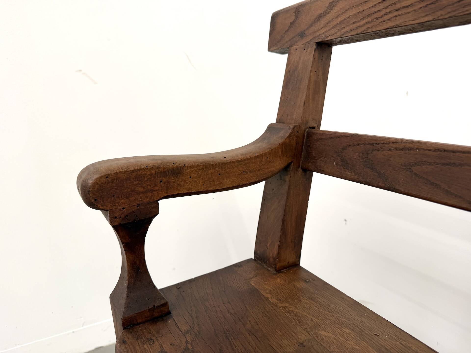 Banc de communauté en chêne massif, 1900