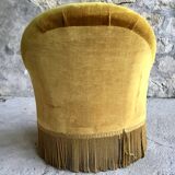 Vintage Mustard Yellow Fringed Toad Chair