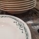 Lot of 8 plates in Terre de Fer Longchamp model Belleville