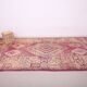 Tapis marocain vintage violet 230 x 402 cm - Tapis en laine berbère ancien fait à la main