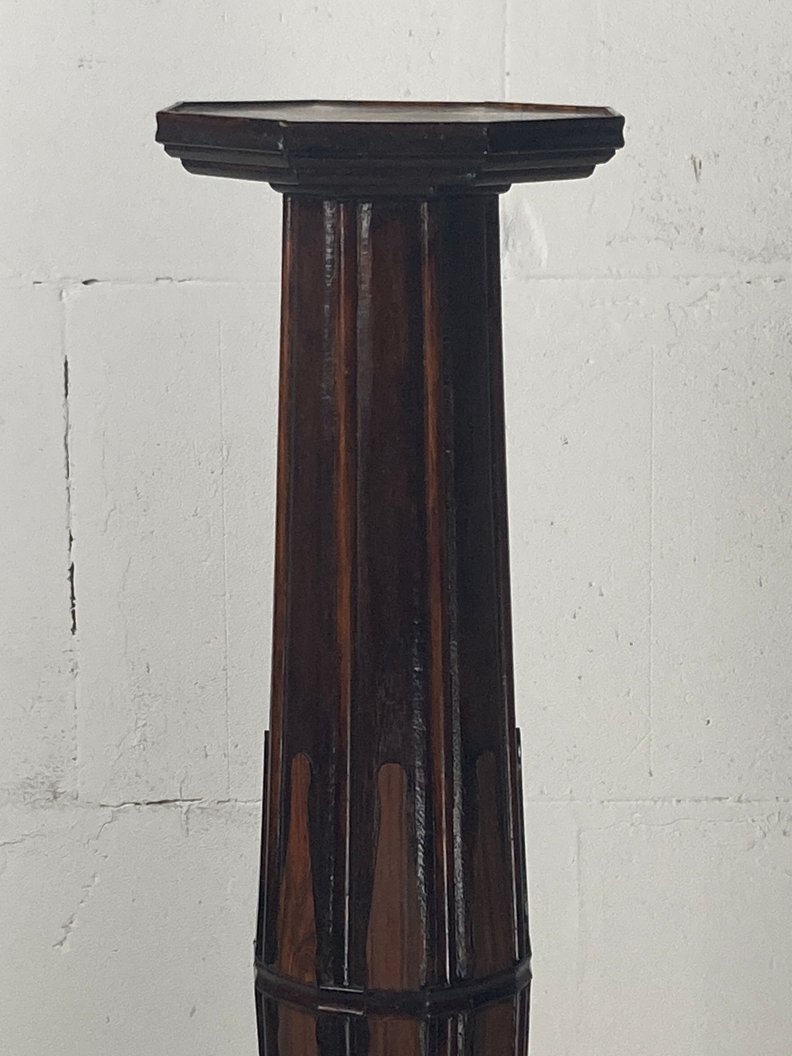 Dutch Art Deco Amsterdam School pedestal or plant stand, 1920s