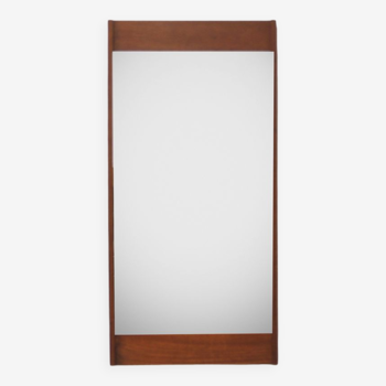 Teak mirror designed by Kai Kristiansen 35x72cm