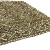 Handmade turkish decorative 1980s 300 cm x 398 cm beige wool carpet