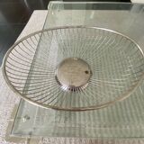 Vintage basket from De Uberti Italy in silver metal