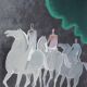 Albert zavaro: night walk - original signed lithograph