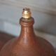 Vintage terracotta lamp, vintage lamp base, living room lamp, brown lamp