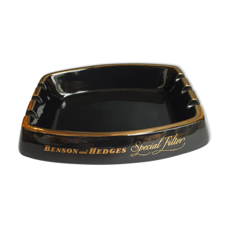 Advertising ashtray BENSON AND HEDGES black glazed ceramic