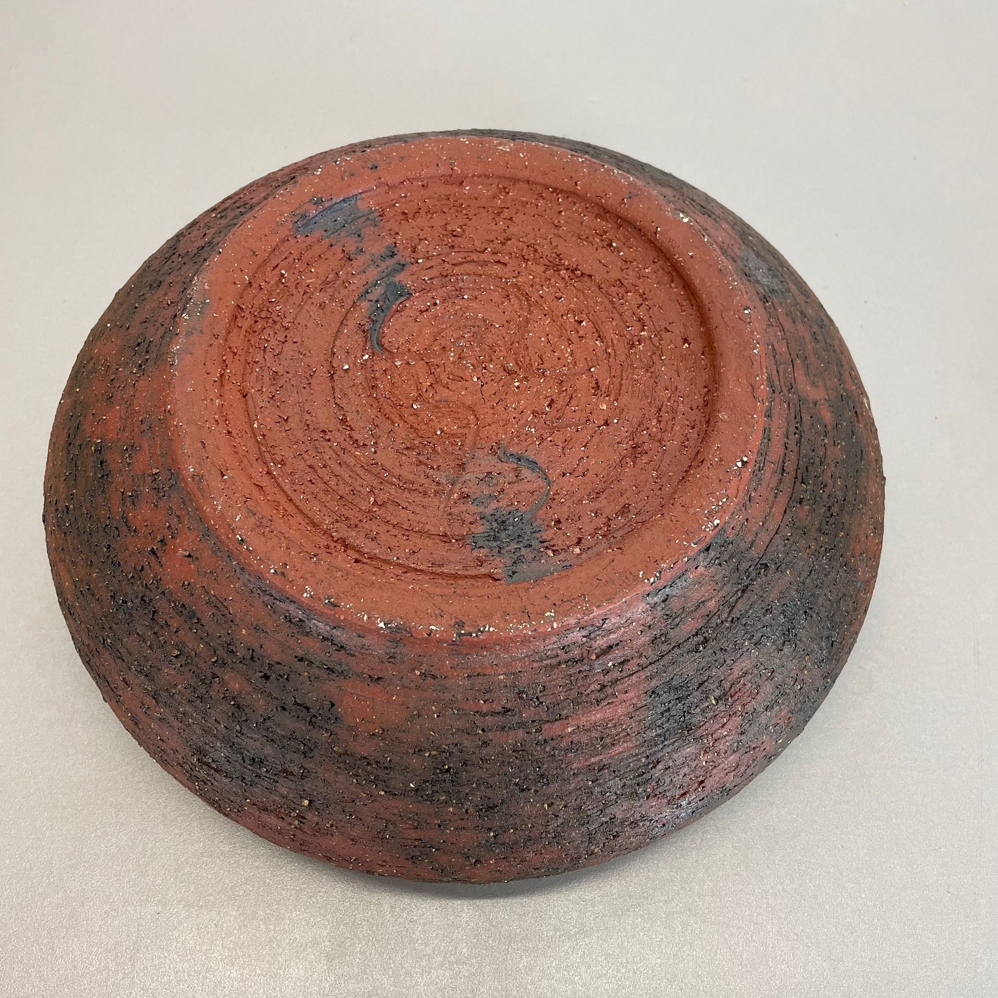 Ceramic studio pottery bowl shell element by gerhard liebenthron, germany, 1970s