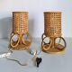Paire de lampes de chevet bambou