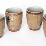 Lot de 4 gobelets en grès