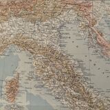 Grande carte vintage de l'Italie – 1930