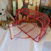Panier vintage en fer de grillage