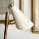Italian lamp with three brass heads, 1950s design.