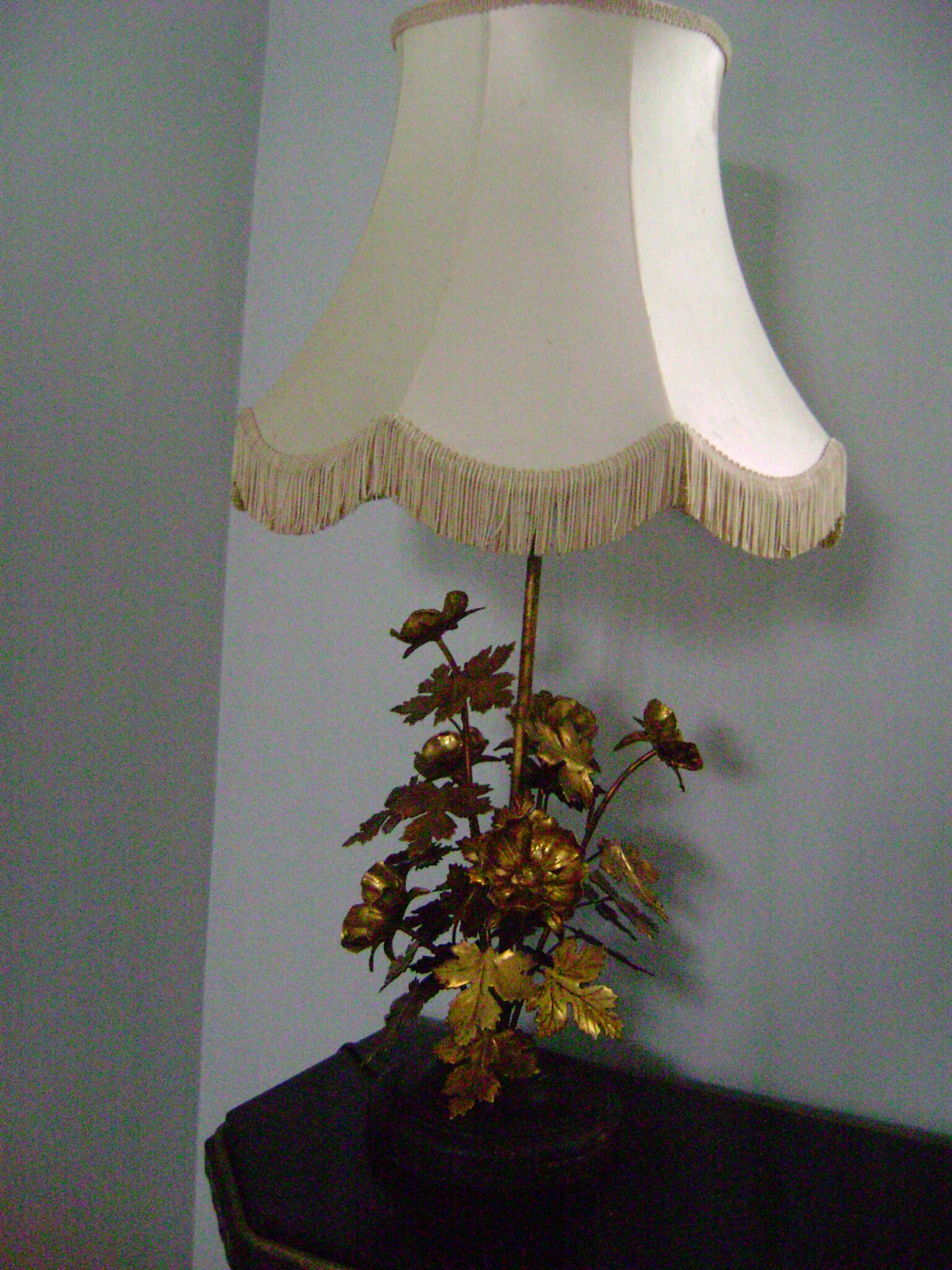 73cm gold metal lampshade with fabrics