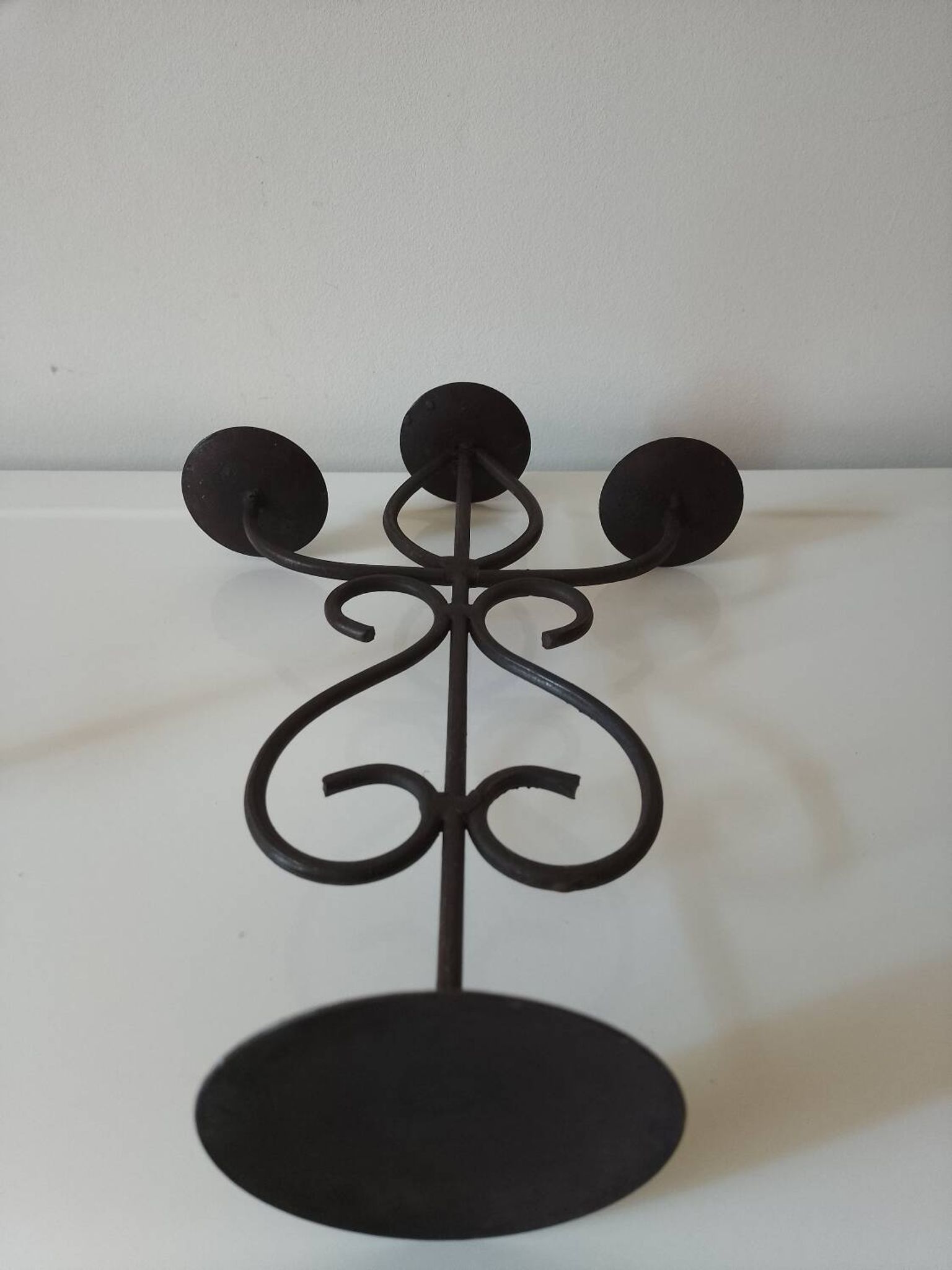 Raw wrought iron chandelier