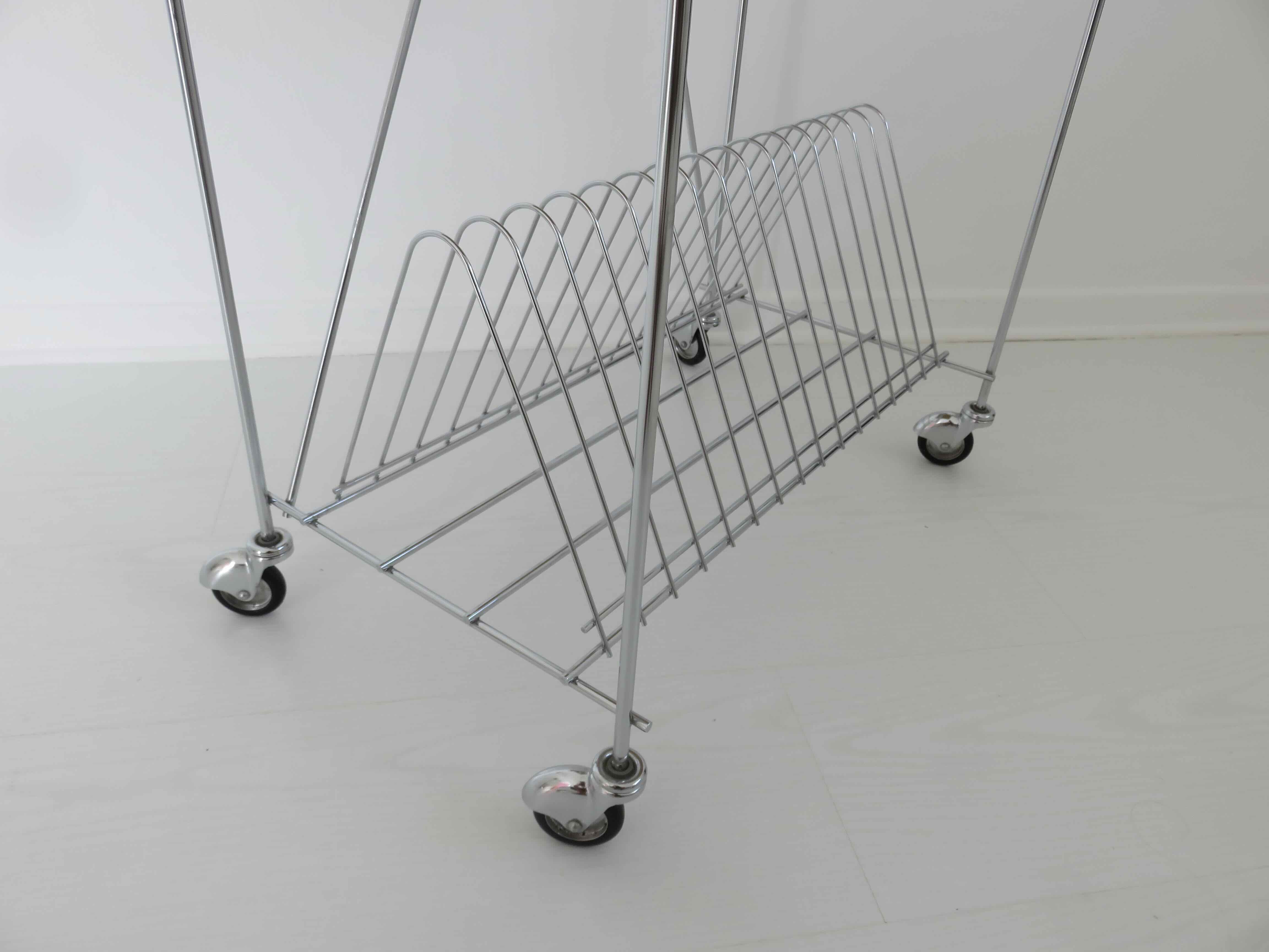 Rolling table door reviews range vinyls in chrome metal 60s 70s