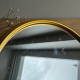 Vintage round gold mirror