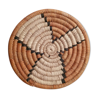 Dessous de plat, panier mural, fibres tressées, tressé, tribal, africain