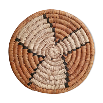 Underflate, wall basket, braided fibers, braided, tribal, African