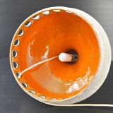 Vintage 1970s orange enamel lamp