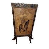 Double-sided wooden and copper screen firewall