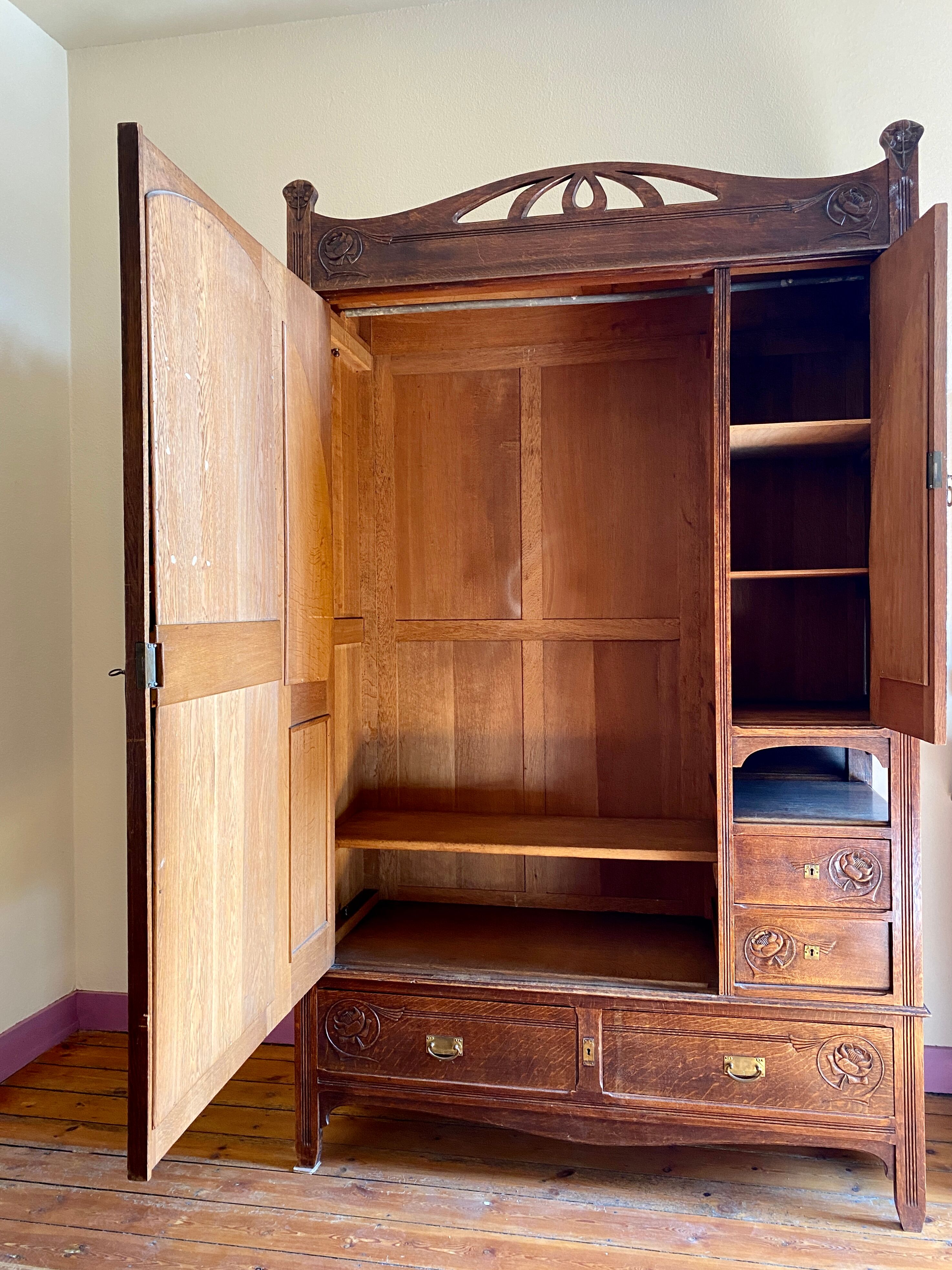 Armoire, lingère, penderie art nouveau/art déco