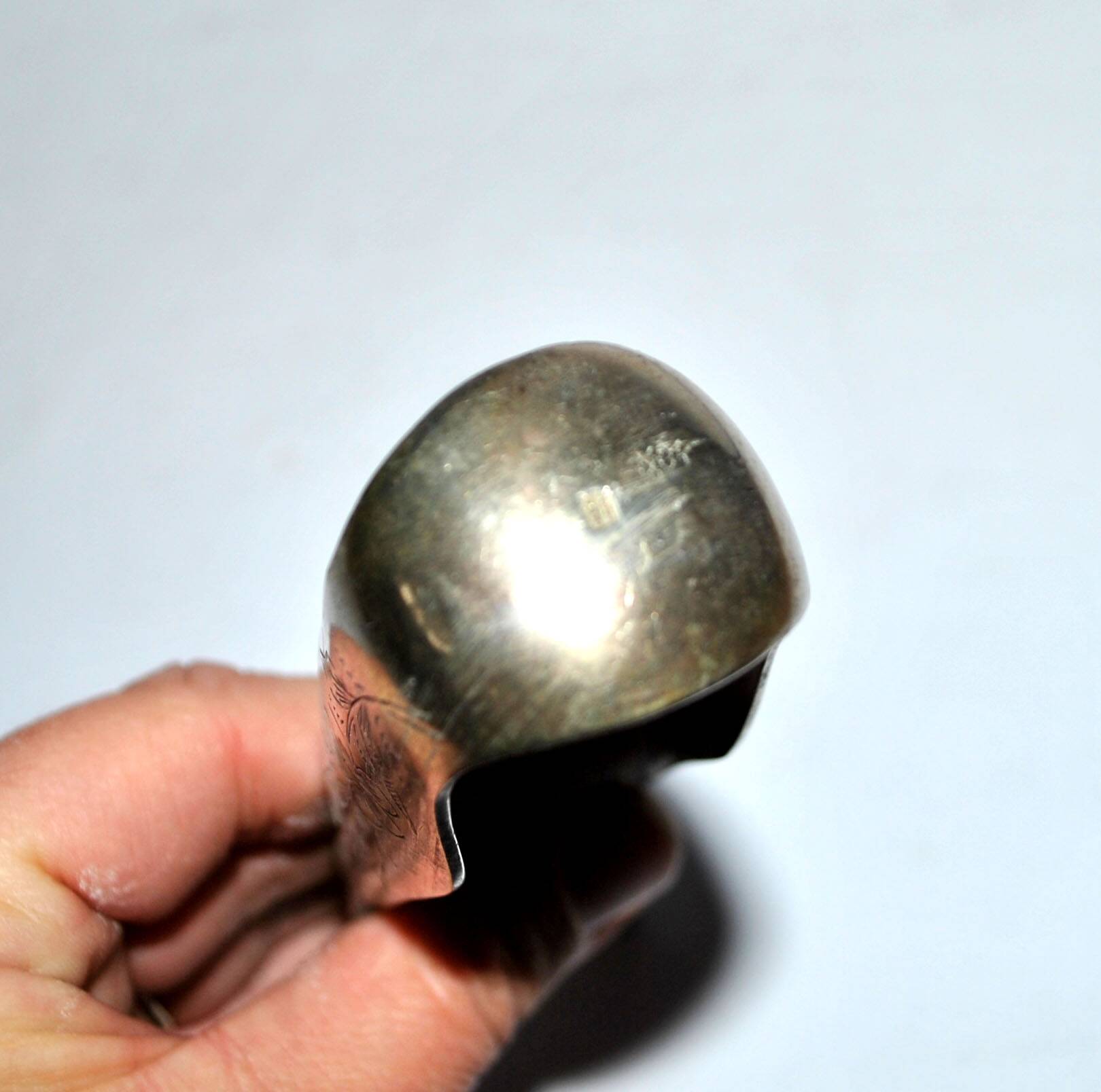 Vintage engraved silver metal lion claw sugar tongs