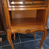 Pair of Louis XV style oak bedside table