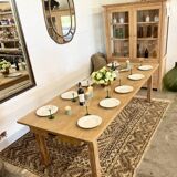Large renovated solid oak farmhouse table