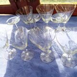 12 engraved stemware
