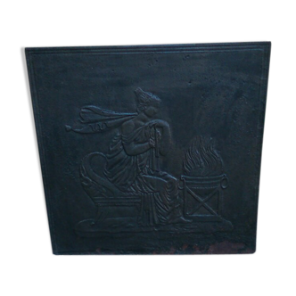 19th century cast iron chimney plate