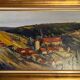 HST painting "Countryside landscape with village" signed G. Etave
