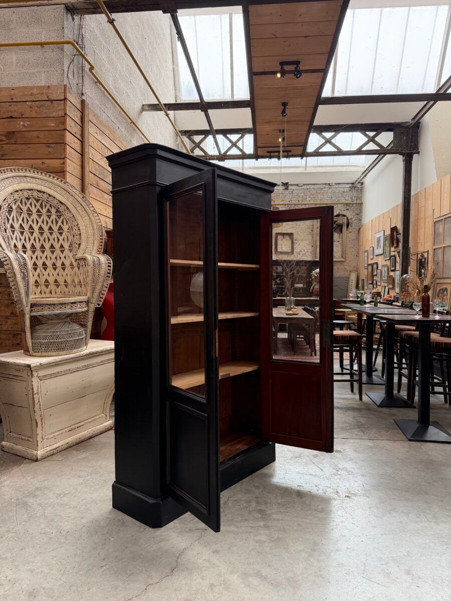 Patinated Napoleon III display cabinet