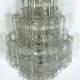 Pair of XL clear murano glass elements wall lamps produced in Italy during the 70s. Attributable to