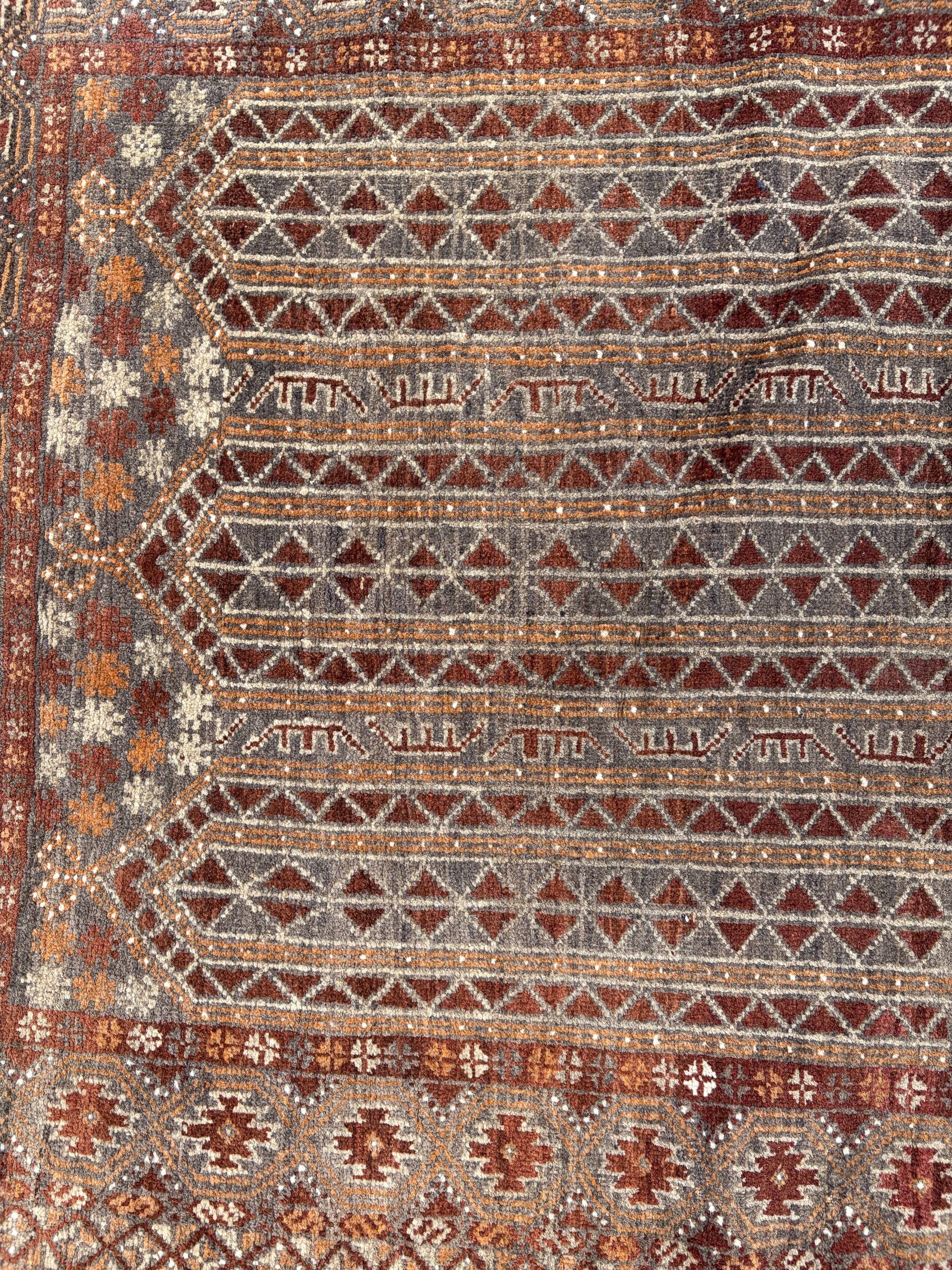 handwoven Turkmen carpet