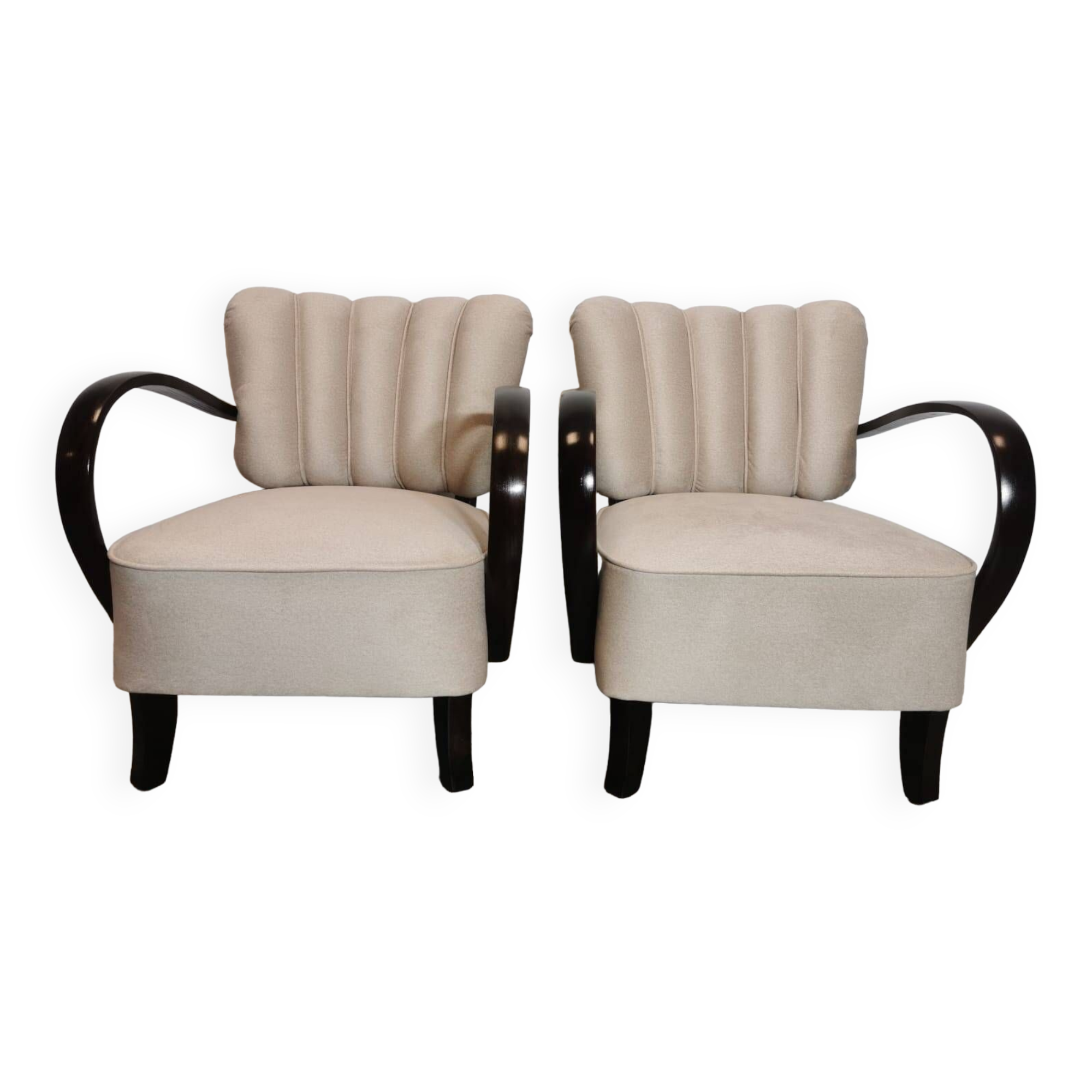 Armchairs by Jindřich Halabala, 1950s, Set of 2