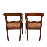 Pair of William IV Mahogany carved chairs
