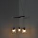 Danish Mid-Century Teak and Glass Ceiling Lamp, 1960s