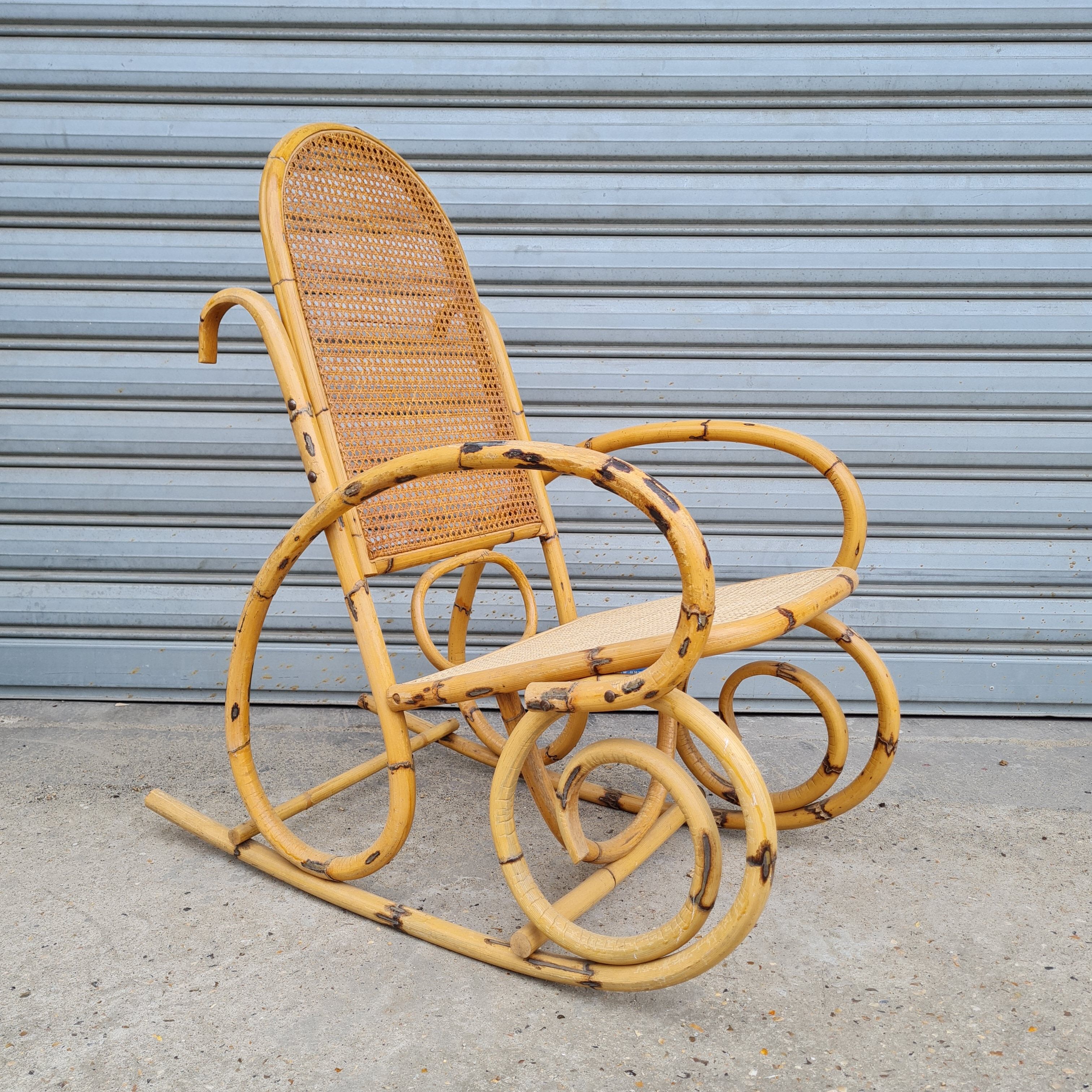Rattan rocking-chair chair