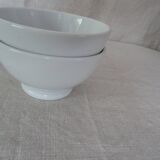 2 Large white porcelain bowls of the Limousin