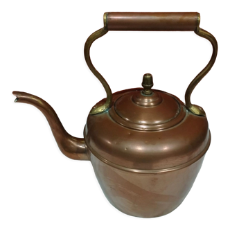 Copper and brass kettle