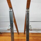 Pair of vintage plexiglass folding chairs 1970