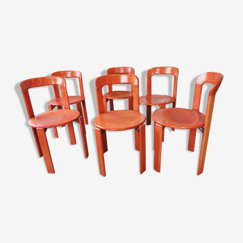 Set of 6 rey chairs by bruno rey for kusch and co