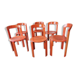 Set of 6 rey chairs by bruno rey for kusch and co