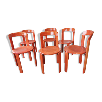 Set of 6 rey chairs by bruno rey for kusch and co